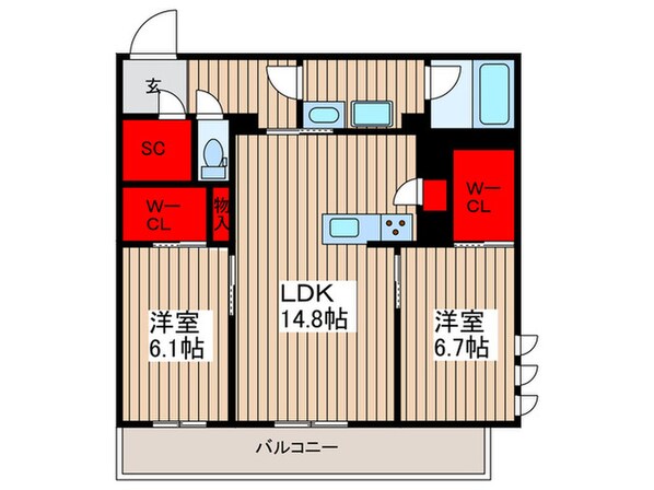 ルミノサ・ファミリアBの物件間取画像